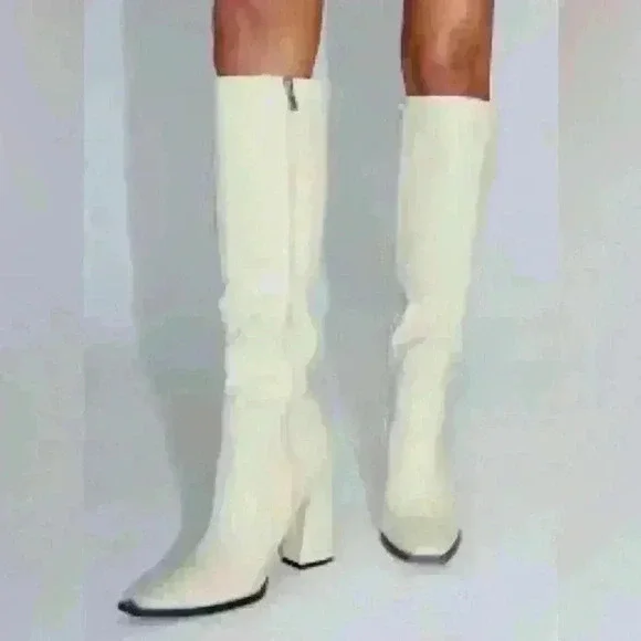 Princess Polly MERCURY BOOTS ECRU size 8 - Picture 2 of 7